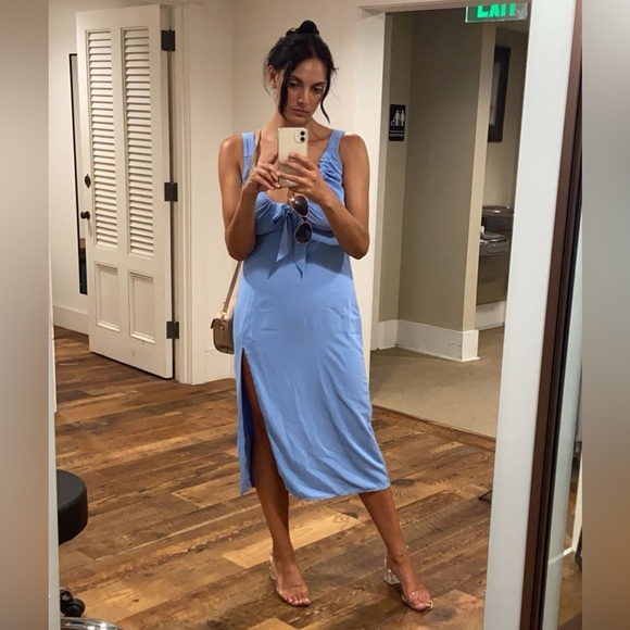 Abercrombie & Fitch Cinched Neck Midi Dress size Small - Picture 4 of 10